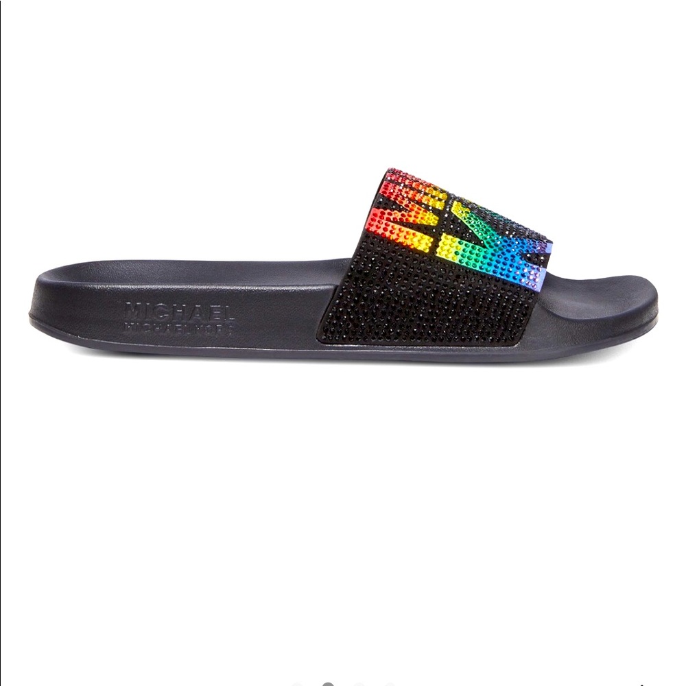 Michael Kors Rainbow bling slides - Picture 4 of 4